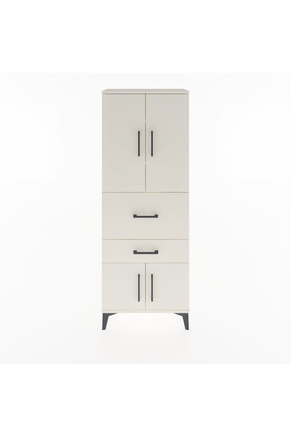 Arges Dolap 3 Raflı 2 Çekmeceli 4 Kapaklı 60x30x163 Aytaşı-Aytaşı