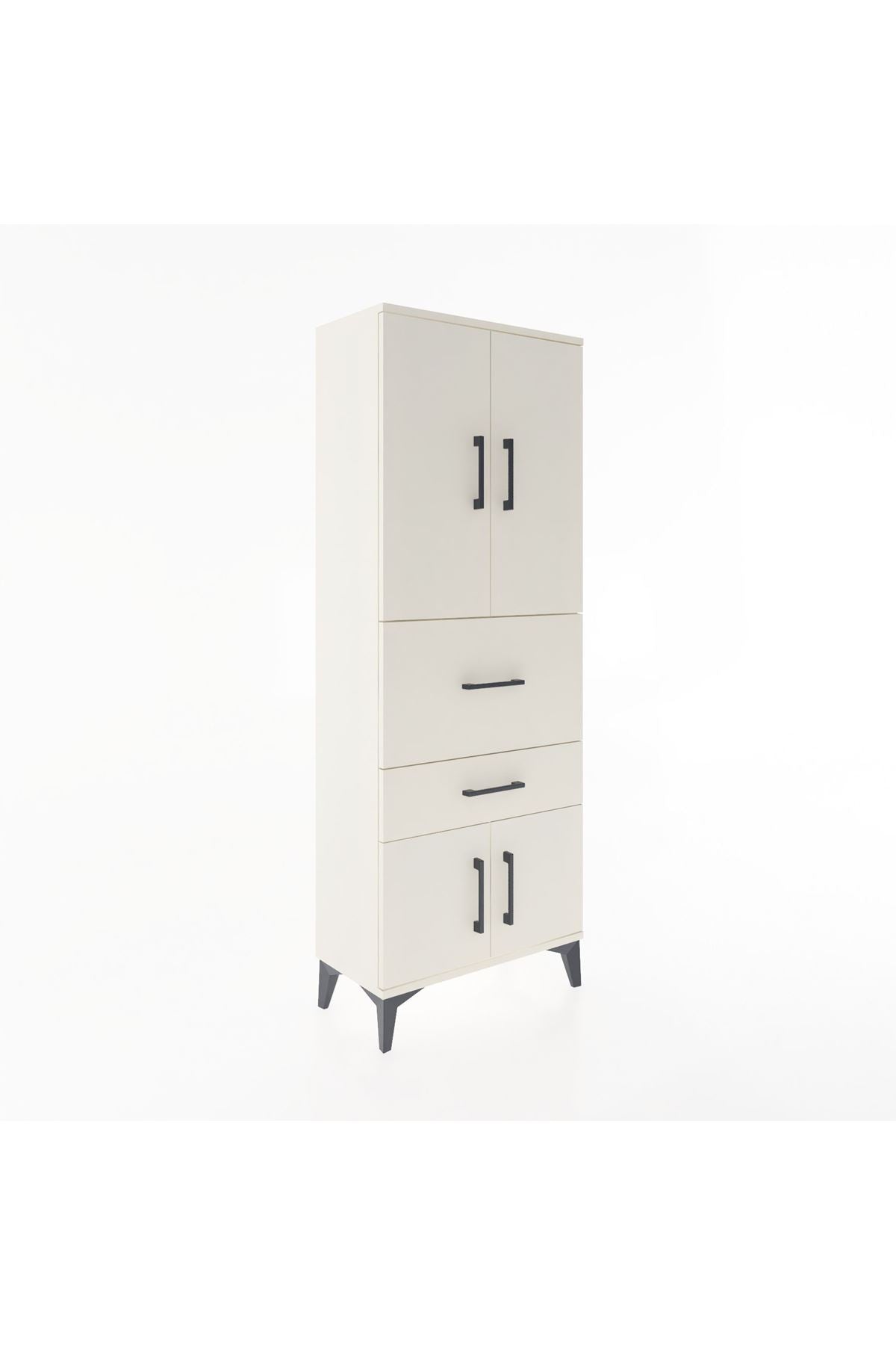 Arges Dolap 3 Raflı 2 Çekmeceli 4 Kapaklı 60x30x163 Aytaşı-Aytaşı