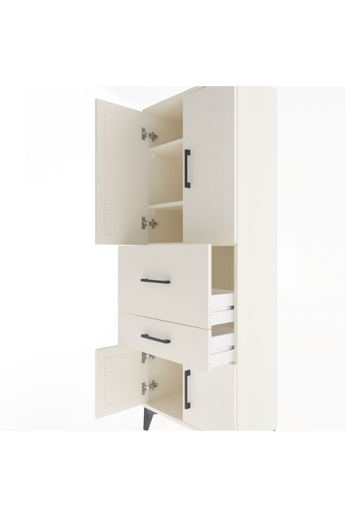 Arges Dolap 3 Raflı 2 Çekmeceli 4 Kapaklı 60x30x163 Aytaşı-Aytaşı