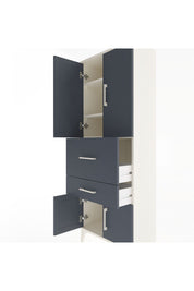 Arges Dolap 3 Raflı 2 Çekmeceli 4 Kapaklı 60x30x163 Aytaşı-Antrasit