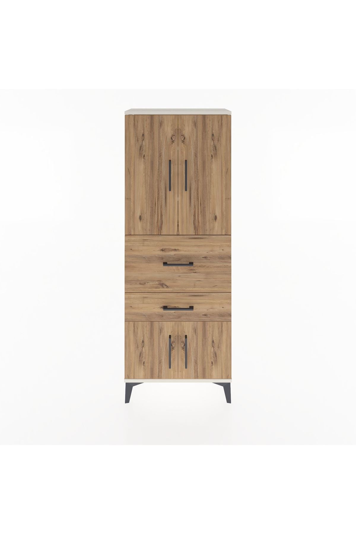 Arges Dolap 3 Raflı 2 Çekmeceli 4 Kapaklı 60x30x163 Aytaşı-Çam