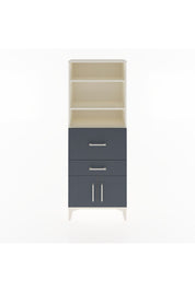 Arges Dolap 3 Raflı 2 Çekmeceli 2 Kapaklı 60x30x163 Aytaşı-Antrasit