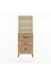Arges Dolap 3 Raflı 2 Çekmeceli 2 Kapaklı 60x30x163 Aytaşı-Çam
