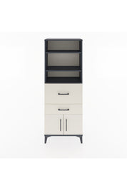 Arges Dolap 3 Raflı 2 Çekmeceli 2 Kapaklı 60x30x163 Antrasit-Aytaşı