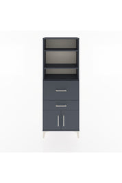 Arges Dolap 3 Raflı 2 Çekmeceli 2 Kapaklı 60x30x163 Antrasit-Antrasit