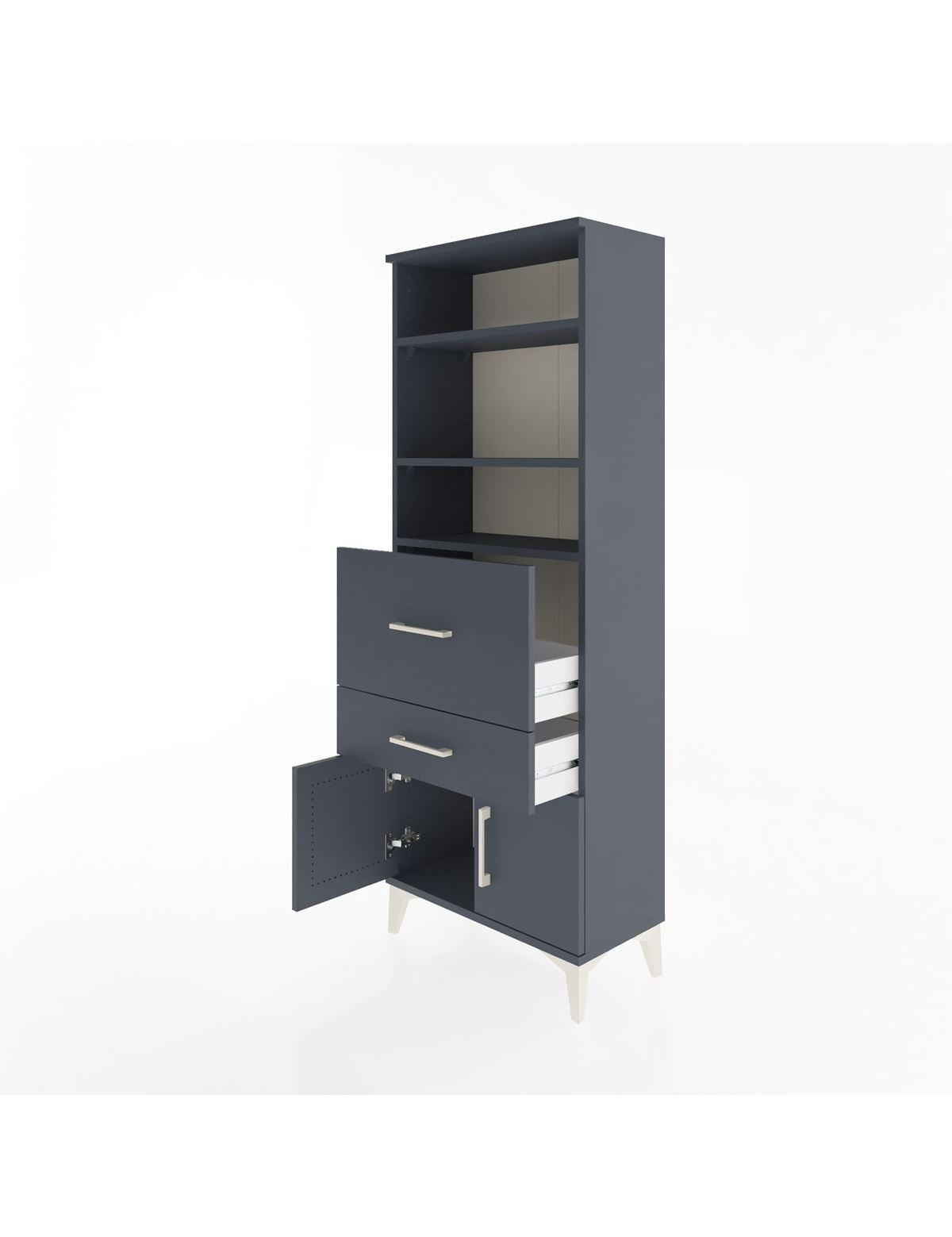 Arges Dolap 3 Raflı 2 Çekmeceli 2 Kapaklı 60x30x163 - S20M030V5A