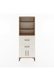 Arges Dolap 3 Raflı 2 Çekmeceli 2 Kapaklı 60x30x163 Çam-Aytaşı