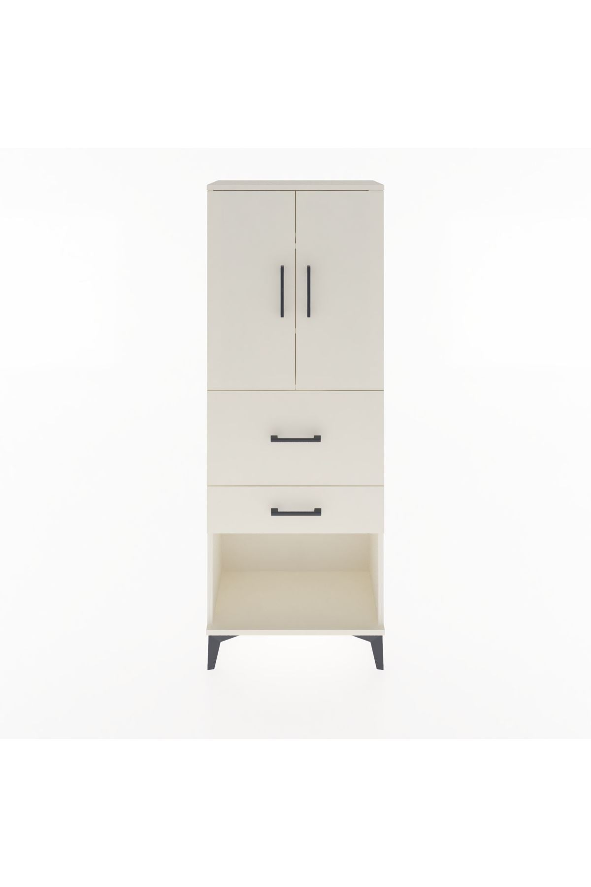 Arges Dolap 3 Raflı 2 Çekmeceli 2 Kapaklı 60x30x163 Aytaşı-Aytaşı