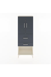 Arges Dolap 3 Raflı 2 Çekmeceli 2 Kapaklı 60x30x163 Aytaşı-Antrasit