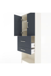 Arges Dolap 3 Raflı 2 Çekmeceli 2 Kapaklı 60x30x163 Aytaşı-Antrasit