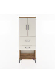Arges Dolap 3 Raflı 2 Çekmeceli 2 Kapaklı 60x30x163 Çam-Aytaşı