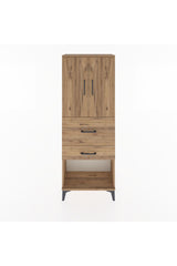 Arges Dolap 3 Raflı 2 Çekmeceli 2 Kapaklı 60x30x163