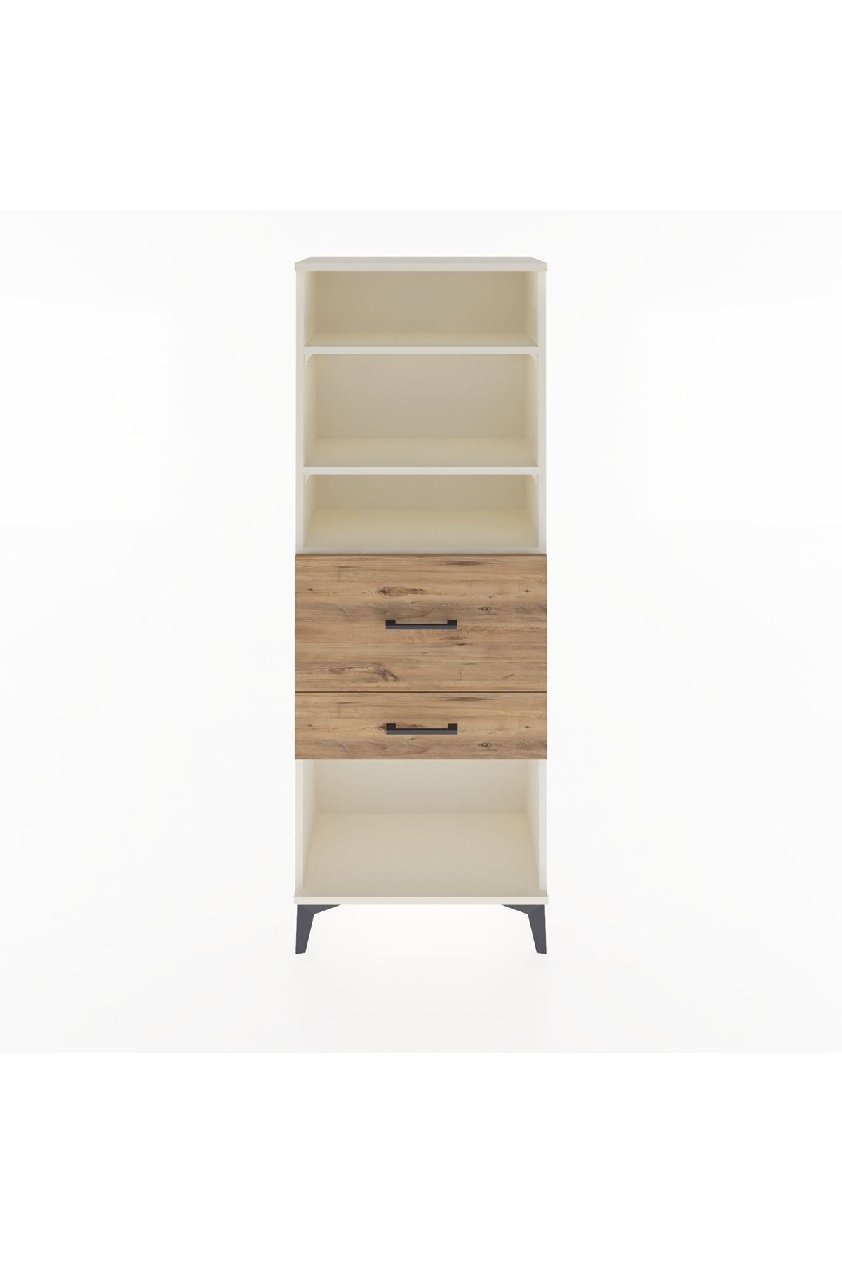 Arges Dolap 3 Raflı 2 Çekmeceli 60x30x163 Aytaşı-Çam