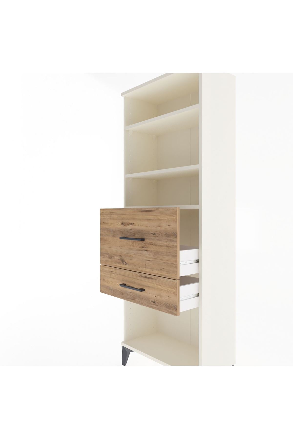 Arges Dolap 3 Raflı 2 Çekmeceli 60x30x163 Aytaşı-Çam