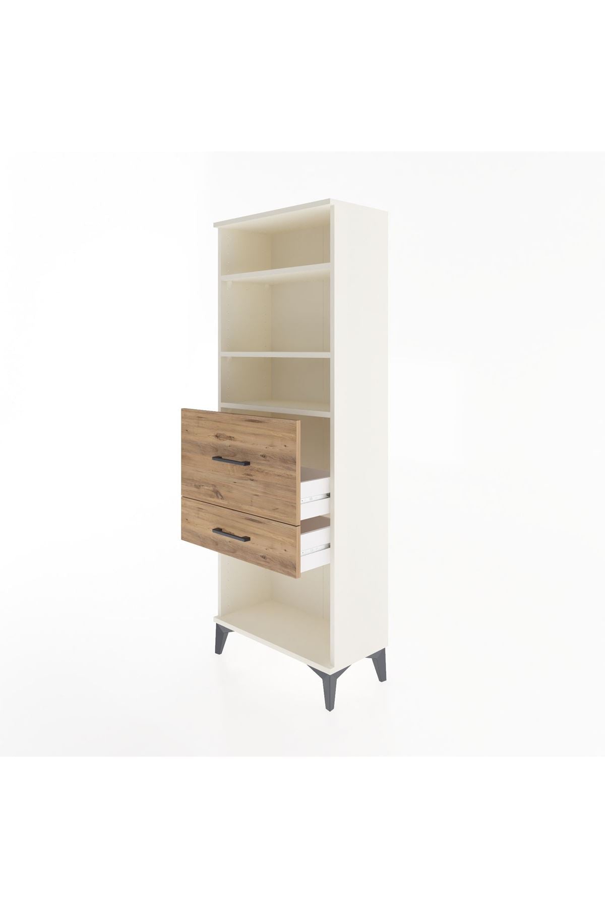 Arges Dolap 3 Raflı 2 Çekmeceli 60x30x163 Aytaşı-Çam