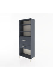 Arges Dolap 3 Raflı 2 Çekmeceli 60x30x163 Antrasit-Antrasit