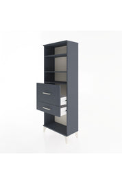 Arges Dolap 3 Raflı 2 Çekmeceli 60x30x163 Antrasit-Antrasit