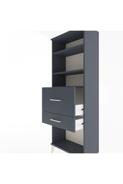 Arges Dolap 3 Raflı 2 Çekmeceli 60x30x163 Antrasit-Antrasit