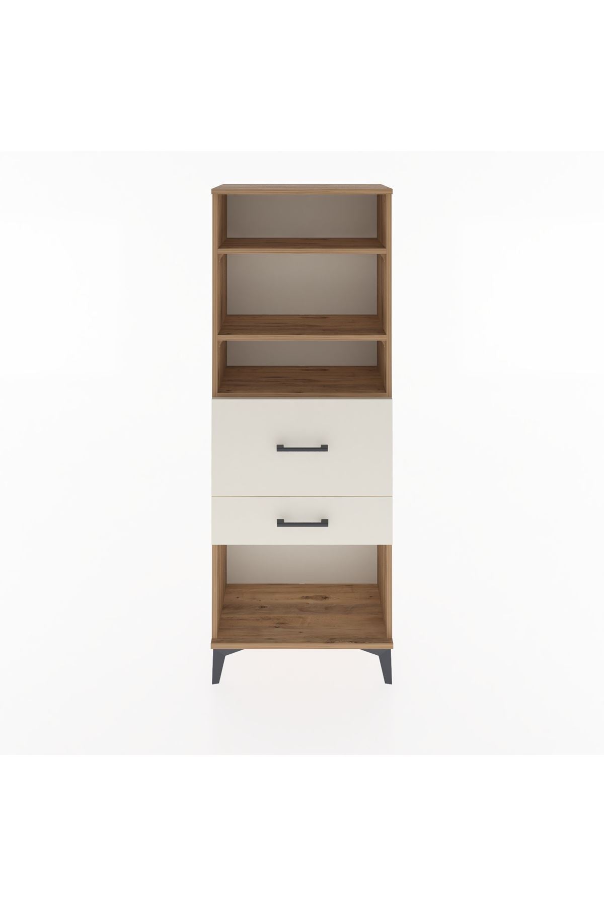 Arges Dolap 3 Raflı 2 Çekmeceli 60x30x163 Çam-Aytaşı