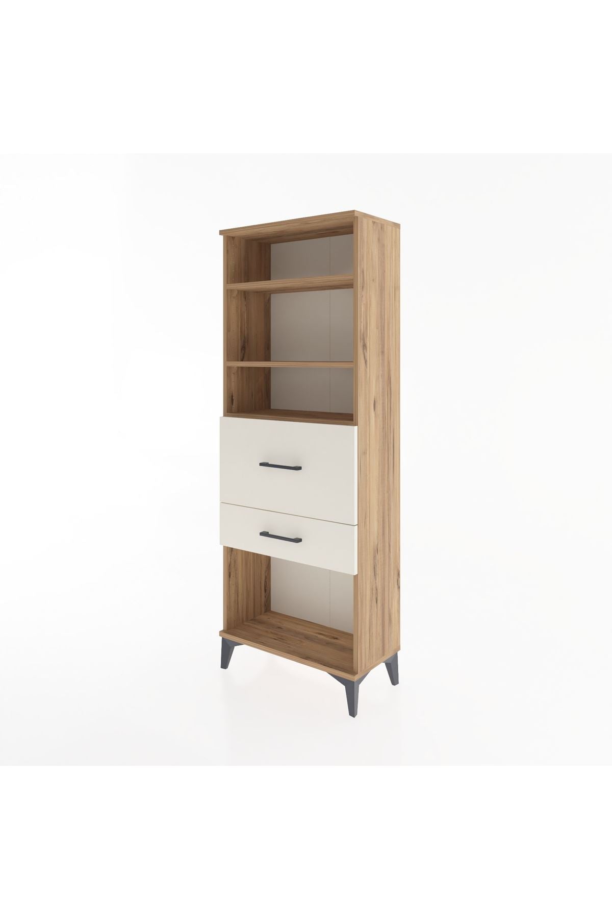 Arges Dolap 3 Raflı 2 Çekmeceli 60x30x163 Çam-Aytaşı