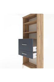 Arges Dolap 3 Raflı 2 Çekmeceli 60x30x163 Çam-Antrasit