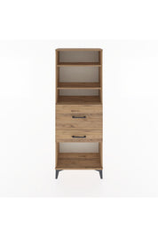 Arges Dolap 3 Raflı 2 Çekmeceli 60x30x163 Çam-Çam