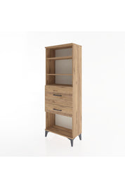 Arges Dolap 3 Raflı 2 Çekmeceli 60x30x163 Çam-Çam