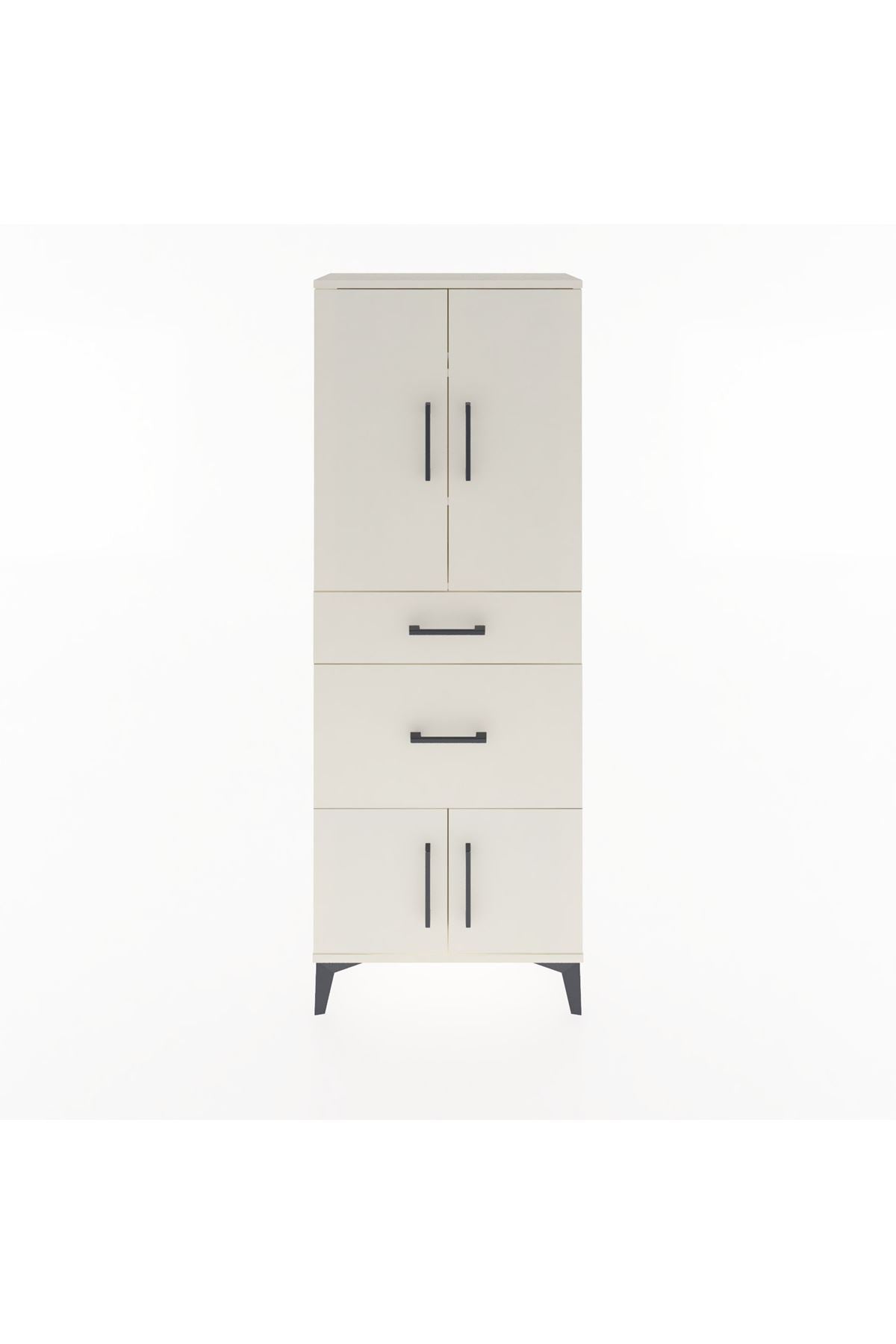 Arges Dolap 3 Raflı 2 Çekmeceli 4 Kapaklı 60x30x163 Aytaşı-Aytaşı