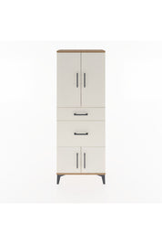 Arges Dolap 3 Raflı 2 Çekmeceli 4 Kapaklı 60x30x163 Çam-Aytaşı