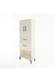 Arges Dolap 3 Raflı 2 Çekmeceli 2 Kapaklı 60x30x163 Aytaşı-Aytaşı