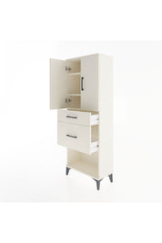 Arges Dolap 3 Raflı 2 Çekmeceli 2 Kapaklı 60x30x163 Aytaşı-Aytaşı