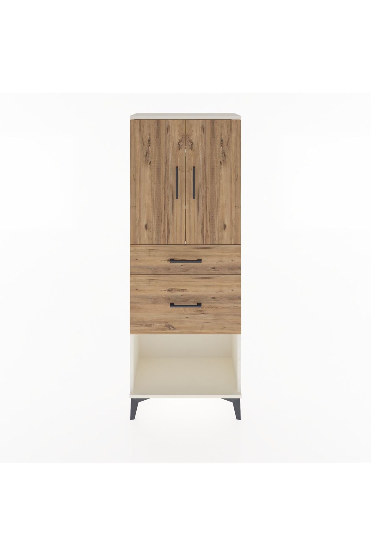 Arges Dolap 3 Raflı 2 Çekmeceli 2 Kapaklı 60x30x163 Aytaşı-Çam