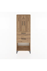 Arges Dolap 3 Raflı 2 Çekmeceli 2 Kapaklı 60x30x163