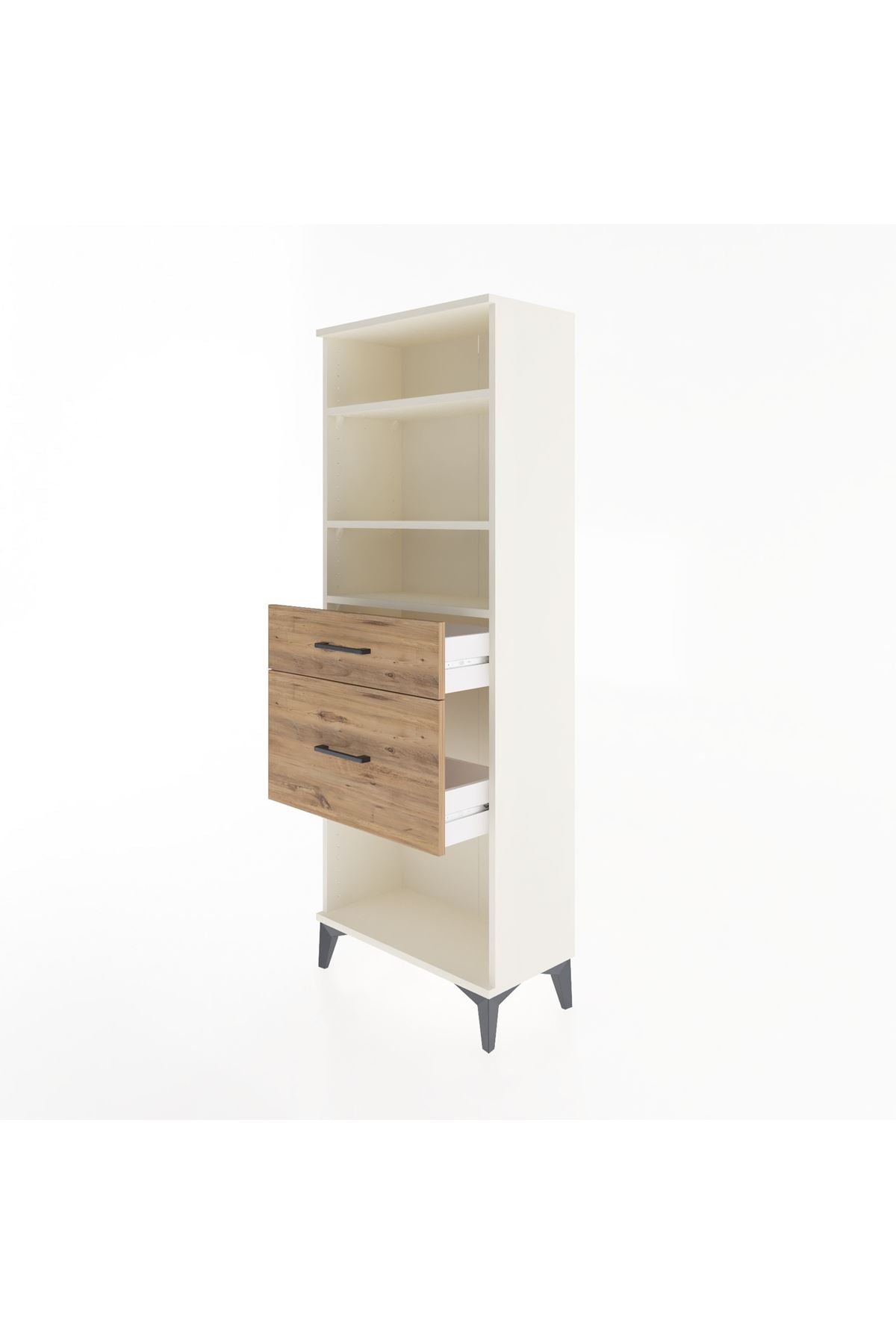 Arges Dolap 3 Raflı 2 Çekmeceli 60x30x163 Aytaşı-Çam