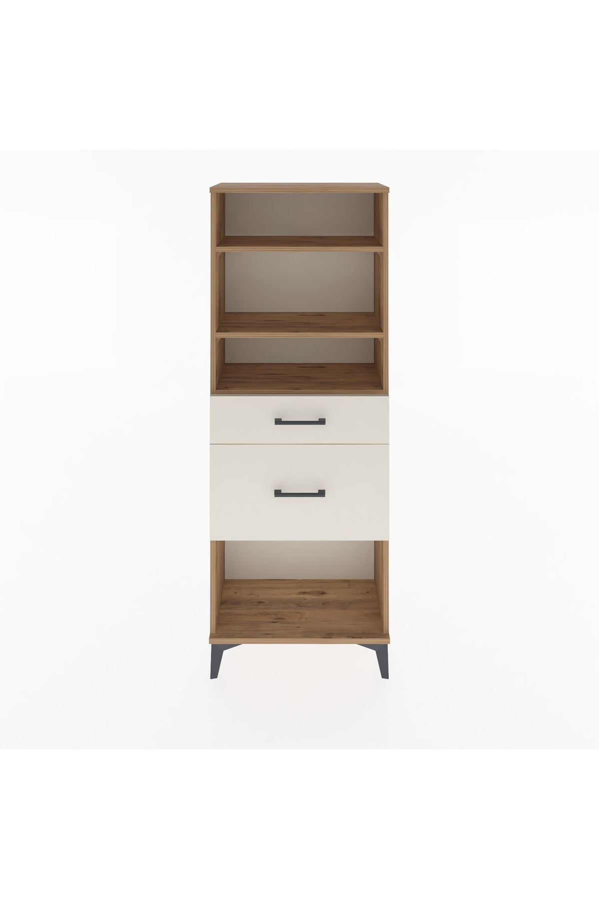 Arges Dolap 3 Raflı 2 Çekmeceli 60x30x163 Çam-Aytaşı