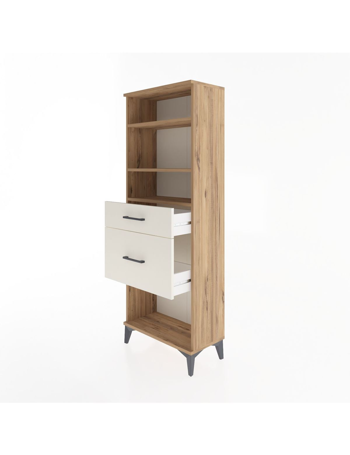 Arges Dolap 3 Raflı 2 Çekmeceli 60x30x163 - S20M036V7A