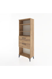 Arges Dolap 3 Raflı 2 Çekmeceli 60x30x163 Çam-Çam