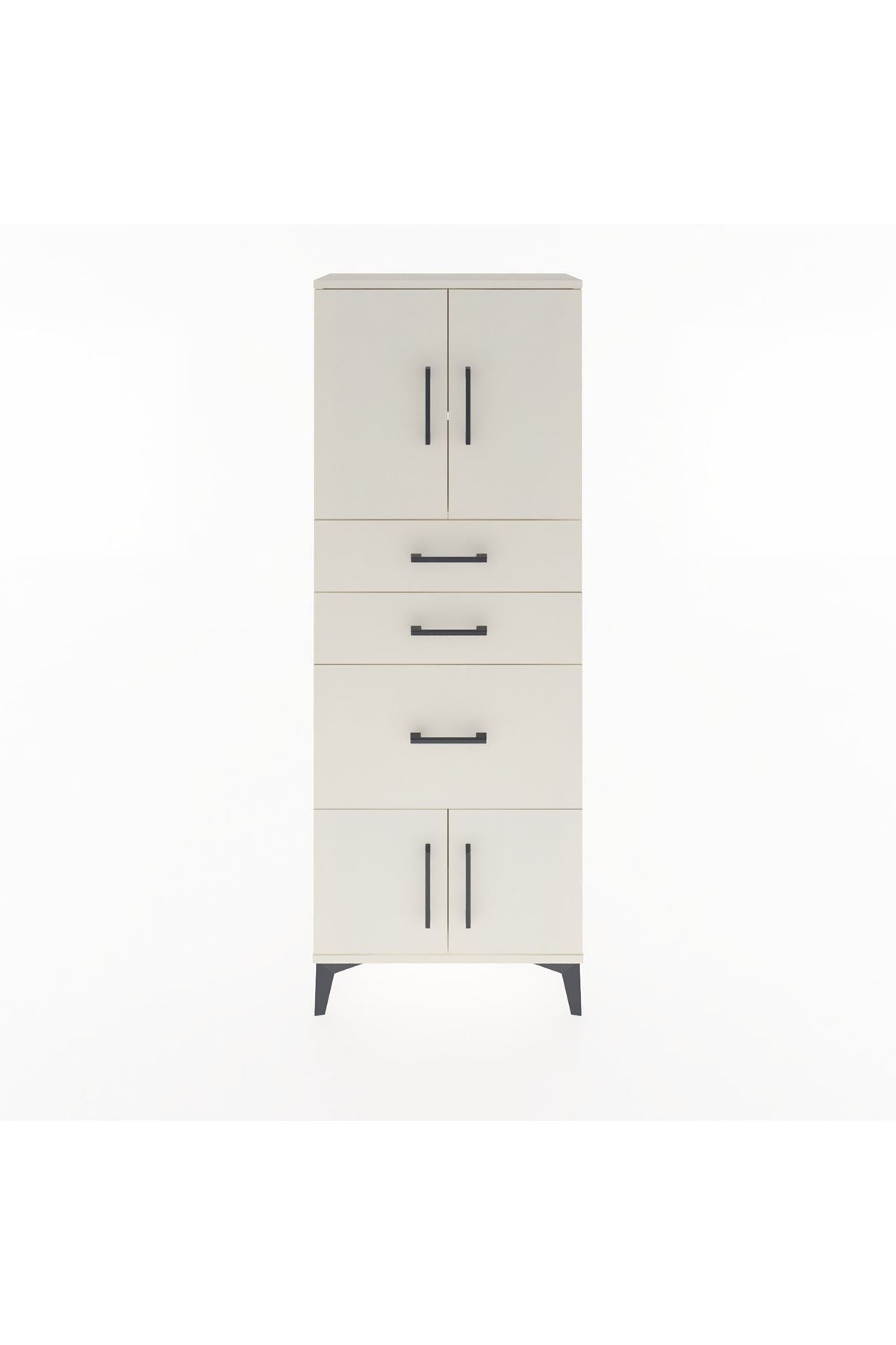 Arges Dolap 2 Raflı 3 Çekmeceli 4 Kapaklı 60x30x163 Aytaşı-Aytaşı