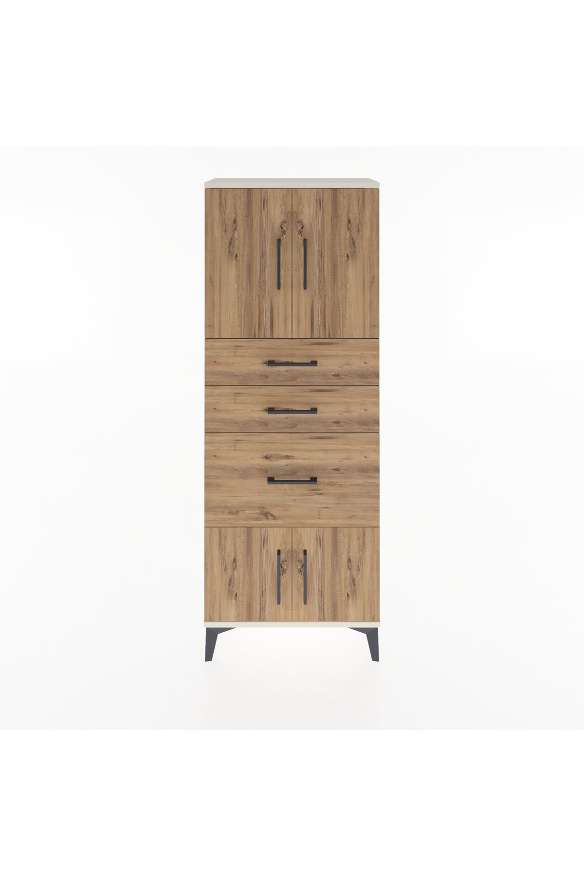 Arges Dolap 2 Raflı 3 Çekmeceli 4 Kapaklı 60x30x163 Aytaşı-Çam