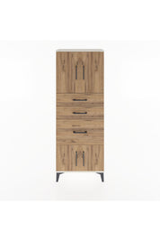 Arges Dolap 2 Raflı 3 Çekmeceli 4 Kapaklı 60x30x163 Aytaşı-Çam