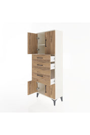 Arges Dolap 2 Raflı 3 Çekmeceli 4 Kapaklı 60x30x163 Aytaşı-Çam