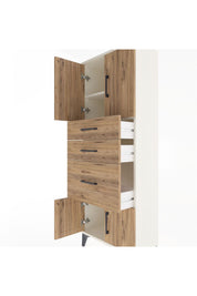 Arges Dolap 2 Raflı 3 Çekmeceli 4 Kapaklı 60x30x163 Aytaşı-Çam