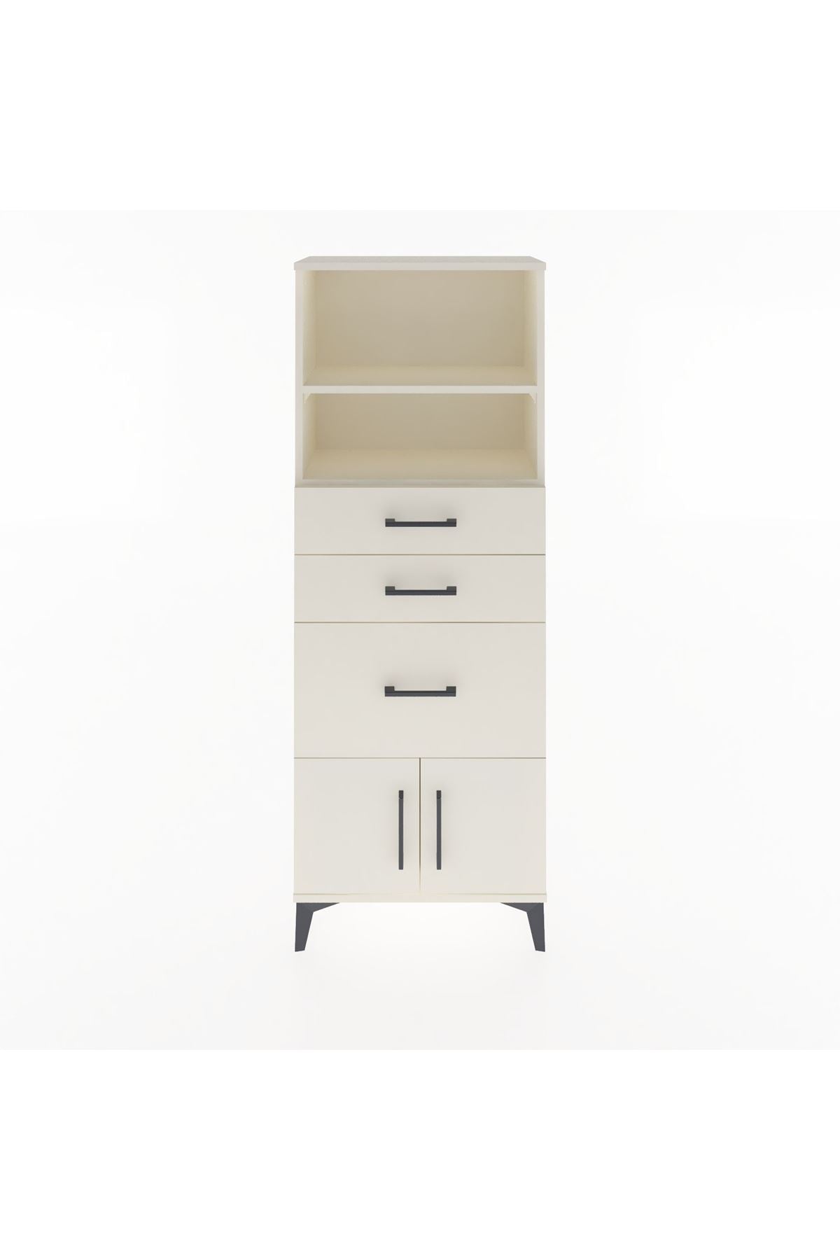 Arges Dolap 2 Raflı 3 Çekmeceli 2 Kapaklı 60x30x163 Aytaşı-Aytaşı