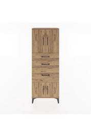 Arges Dolap 2 Raflı 3 Çekmeceli 4 Kapaklı 60x30x163 Çam-Çam