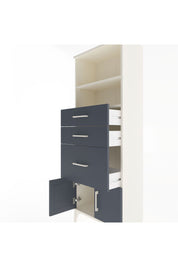 Arges Dolap 2 Raflı 3 Çekmeceli 2 Kapaklı 60x30x163 Aytaşı-Antrasit