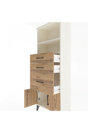 Arges Dolap 2 Raflı 3 Çekmeceli 2 Kapaklı 60x30x163 Aytaşı-Çam