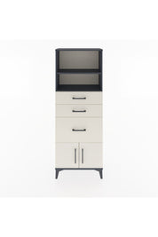 Arges Dolap 2 Raflı 3 Çekmeceli 2 Kapaklı 60x30x163 Antrasit-Aytaşı