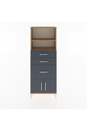 Arges Dolap 2 Raflı 3 Çekmeceli 2 Kapaklı 60x30x163 Çam-Antrasit