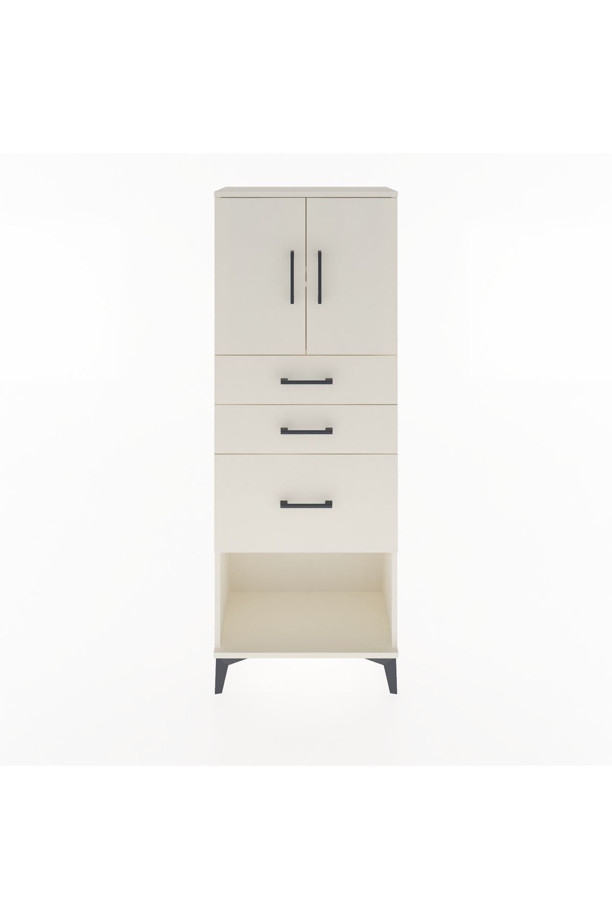 Arges Dolap 2 Raflı 3 Çekmeceli 2 Kapaklı 60x30x163 Aytaşı-Aytaşı