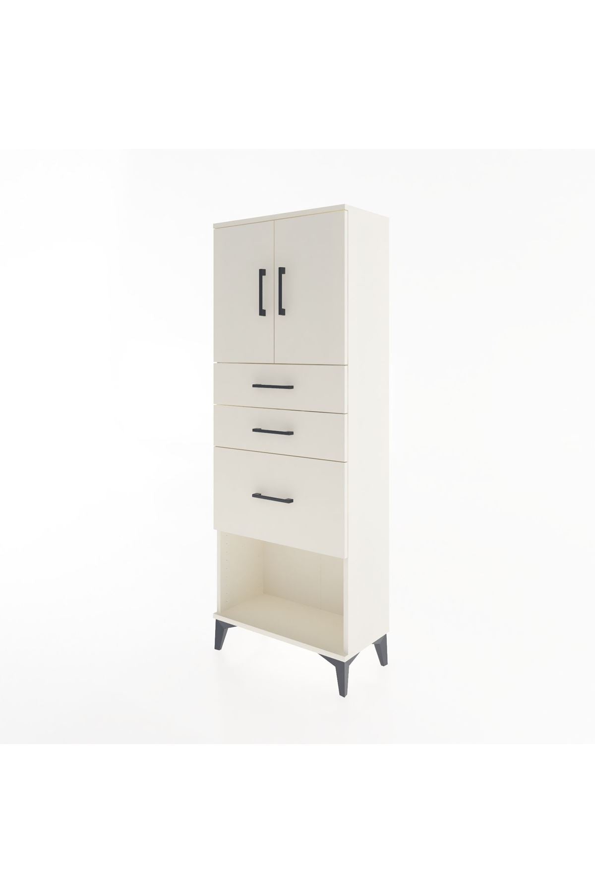 Arges Dolap 2 Raflı 3 Çekmeceli 2 Kapaklı 60x30x163 Aytaşı-Aytaşı